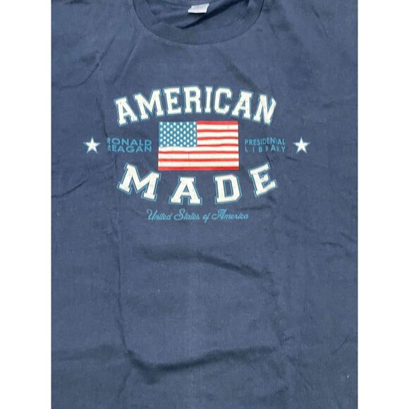 Ronald Reagan Presidential Library Navy Blue American Made T-Shirt NEW SIZE L - Picture 4 of 4
